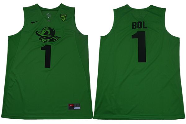 Men Oregon Ducks #1 Bol Light green Nike NCAA Jerseys